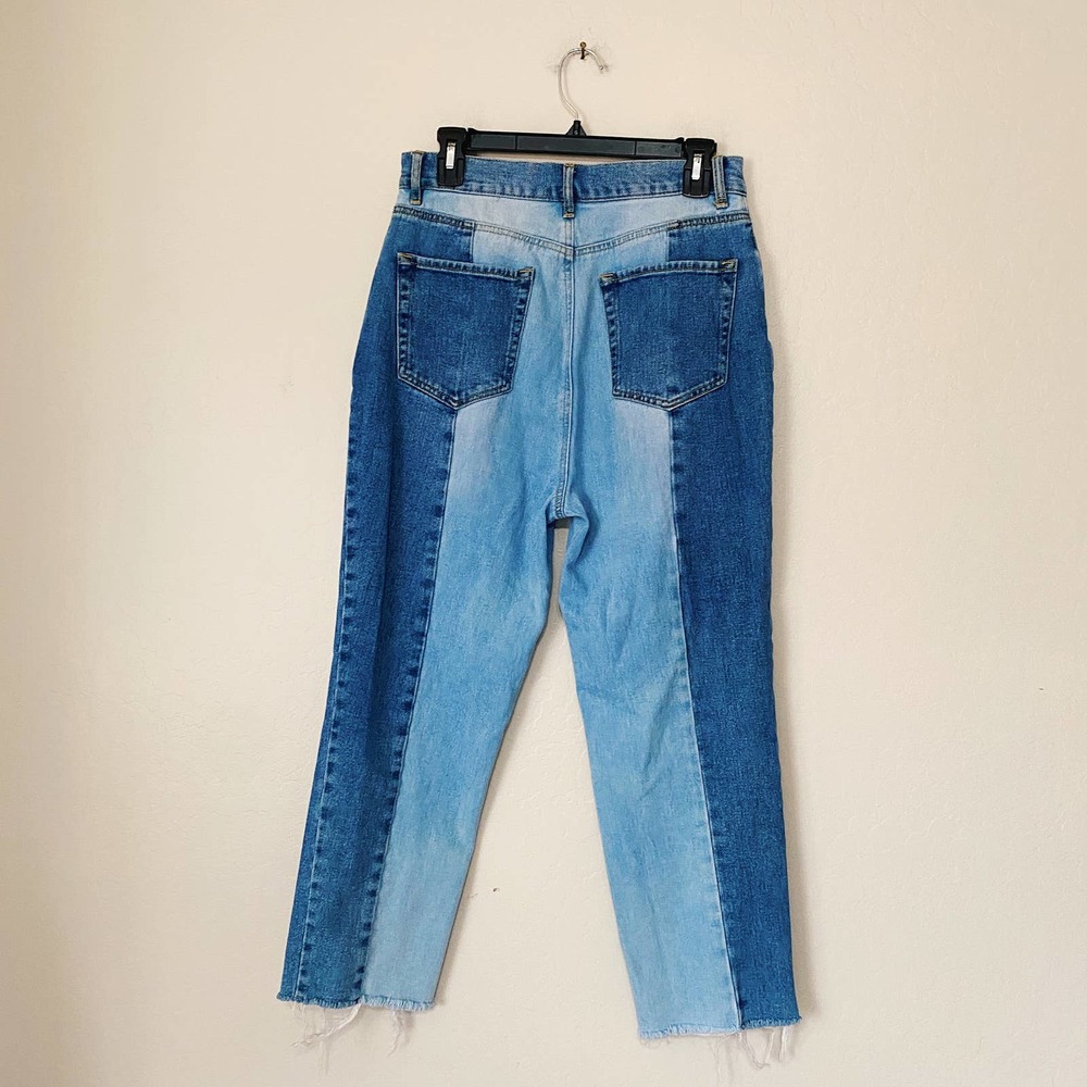 PacSun Two Tone High Rise Straight Mom Jeans - Picture 3 of 5